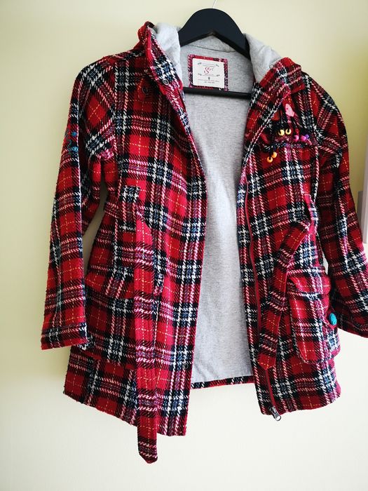 Casaco de fazenda de xadrez - 8 anos