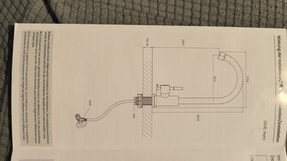 Torneira nova na caixa