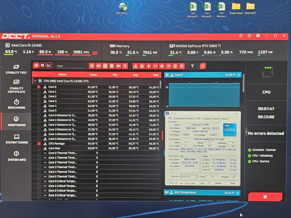 Ігровий комплект  Asus B760M + I5 12400 з вбудованою графікою + кулер