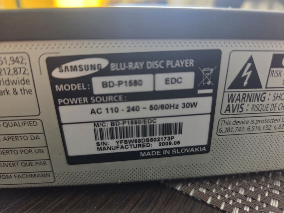 odtwarzacz Blu-ray Samsung model BD-P1580