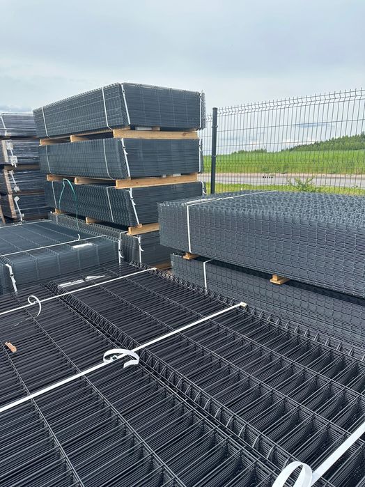 Ogrodzenie Panelowe ZESTAWY panel 3D słupek obejmy KOMPLET Transport