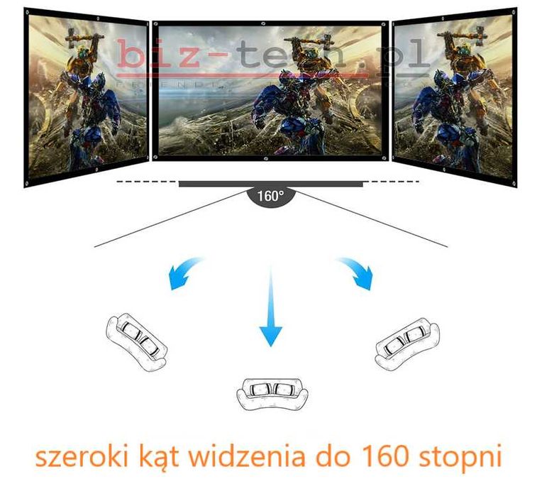 Ekran projektora 100 cali NOWY PL 24h