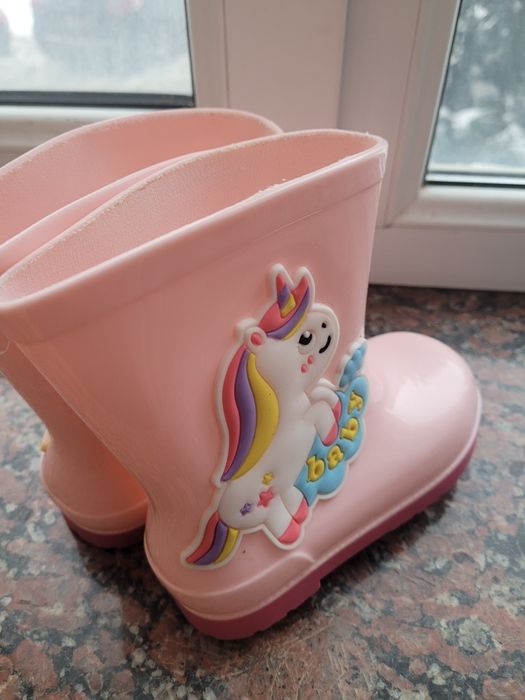 Резинові чобітки для дівчинки 27 розмір