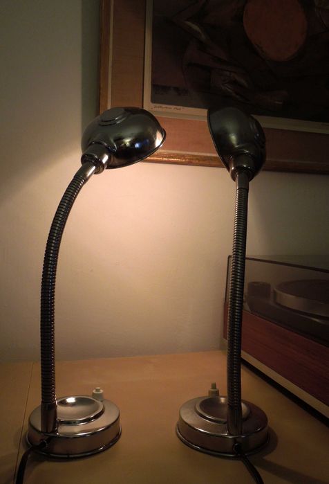 Mid-Century Industrial Metal Gooseneck Desk Lamp