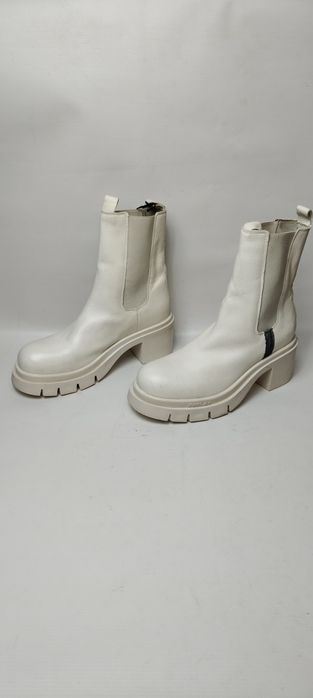 NOWE buty botki damskie wsuwane Replay rozmiar 40 wkładka 26 cm białe