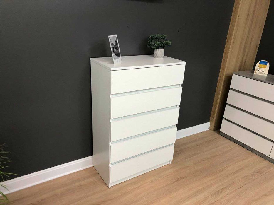 Комод "Софі" Білий на п'ять шухляд без ручок.Тумба для речей в спальню