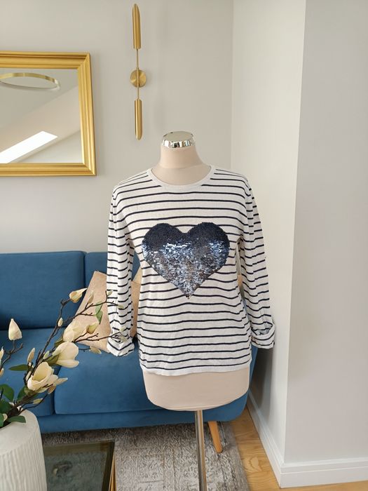 Bluzka z długim rękawem H&M  sweter z cekinami rozmiar 170. Szerokość