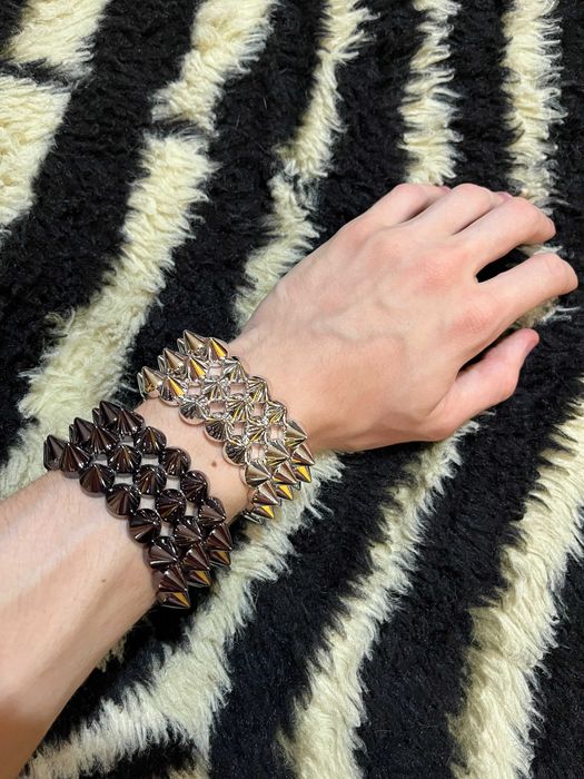 Браслет с Шипами в 2 цветах Triple Band Spike Bracelet numbernine lgb ifsixwasnine japanese fashion archive