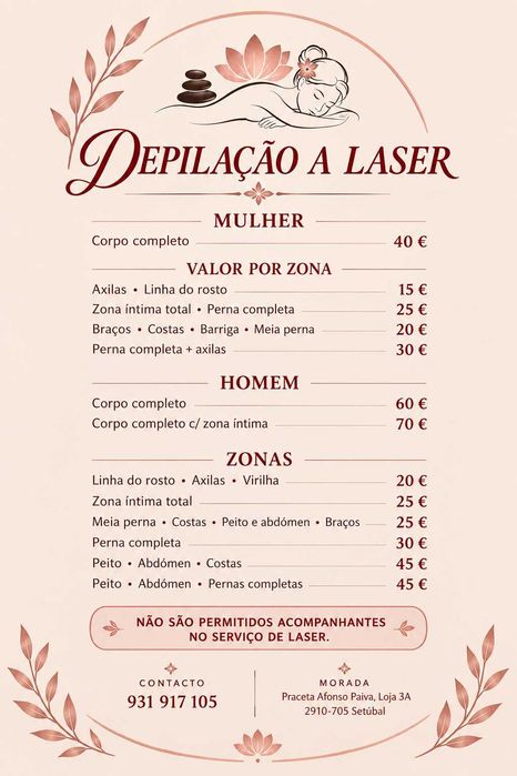 Depilacao laser masculina/feminina