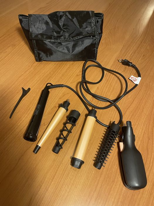 Kit Modelador de Cabelo Multifuncional com Acessórios
