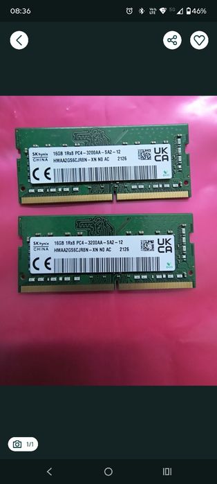 Pamięć RAM Hynix 32GB (2x16GB) 3200 SODIMM DDR4