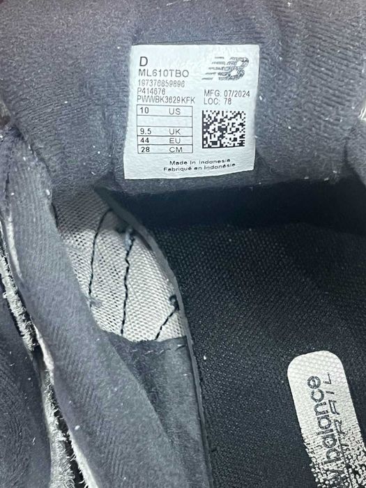 Trainers New Balance Unisex ML610TBO Dark Arctic Grey