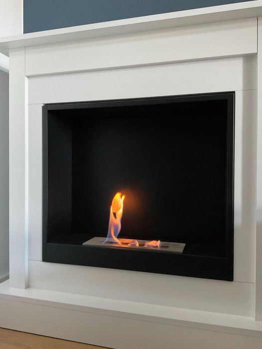 Biokominek wolnostojący biały, kominek