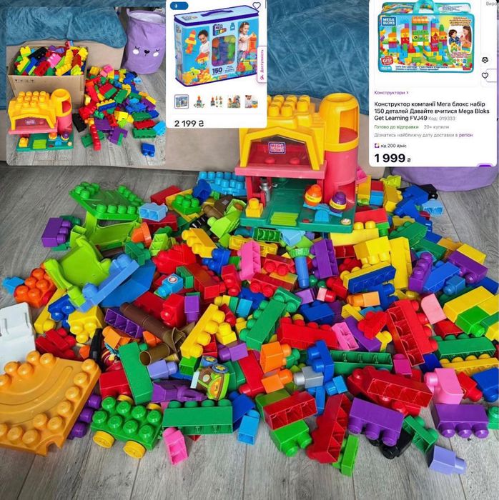 Конструктор mega bloks  300 деталей ферма музична