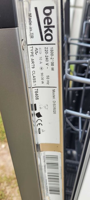 Zmywarka do pełnej zabudowy Beko 45cm  sprawna wysyłka transport