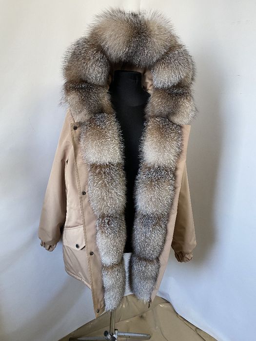 Женская зимняя парка куртка с натуральным мехом блюфрост, 42-60 размер