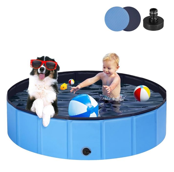 Składany Basen Dla Dzieci Basen Dla Psa Średnica 120cm Wysokość 30cm