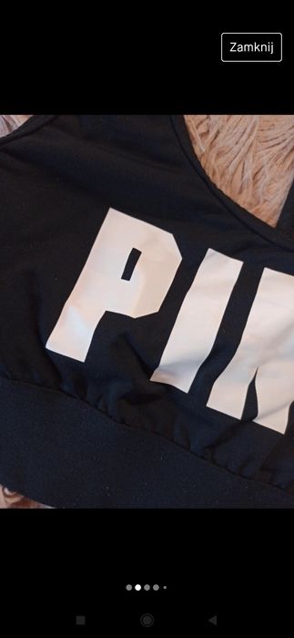Pink Victoria's Secret S top crop sportowy