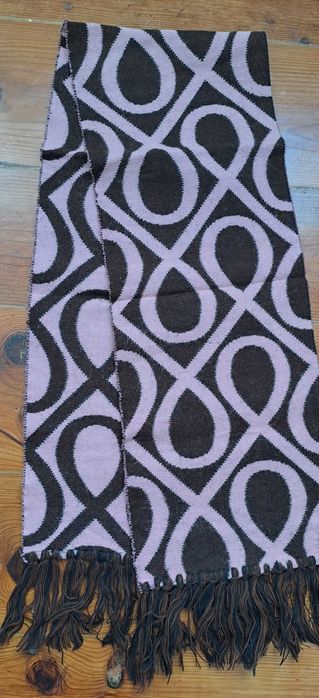 Cachecol padrão geométrico vintage