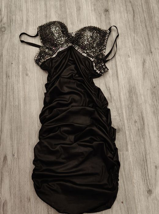 Sukienka S/M mini_skórzana_cekiny_kobieca_sexy