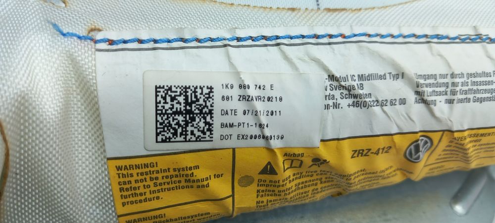 Airbag cortina direito VOLKSWAGEN Golf VI Variant (AJ5)