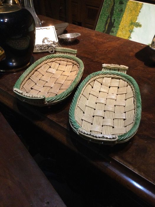 Cestos Caldas da Rainha Manuel Mafra séc XIX 20cm