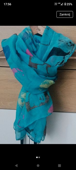 Chustka pareo Audrey Hepburn parisian chic vintage retro boho summer
