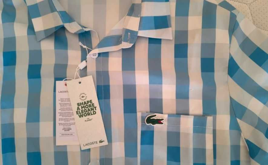 Camisa de Popelina Xadres Regular Fit - Lacoste