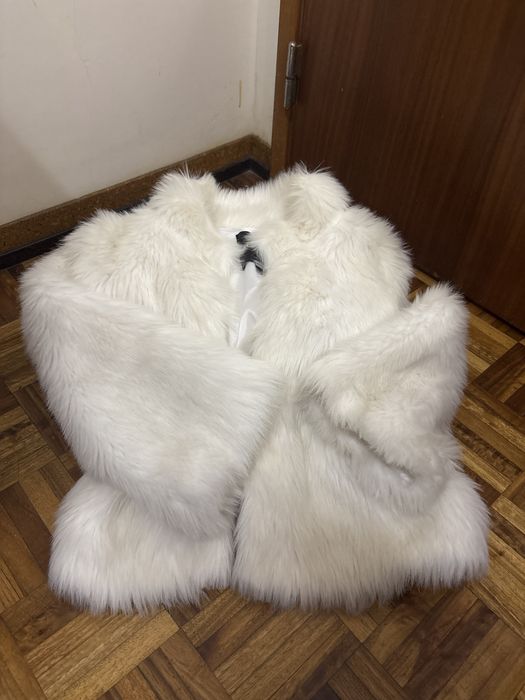 Casaco de pelo branco Denny Rose