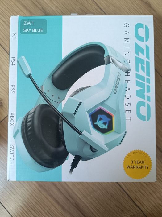 Ozeino Zestaw słuchawkowy do gier, efekty dźwiękowe 3D, mikrofon