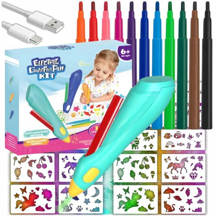 MARKER do malowania airbrush mazak do malowania dla dzieci Powystawowy