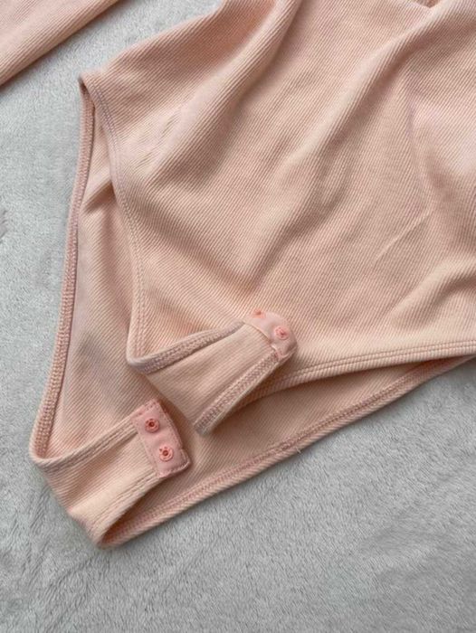 персиковый боди в рубчик  Zara s-m