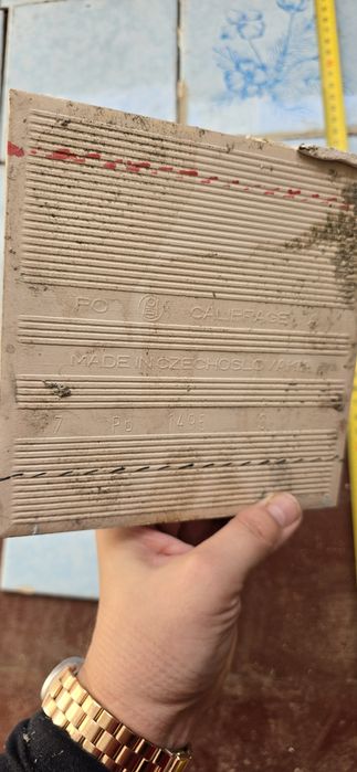 Plytki ścienne 15x15 czechoslowackie PRL