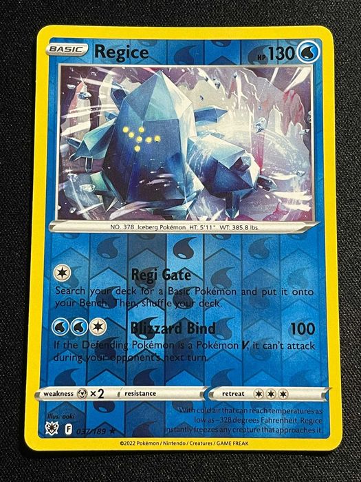 Carta Pokémon Regice 37/189 Astral Radiance