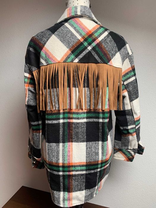 Camisa tipo casaco Senhora