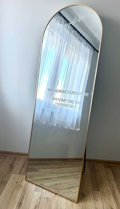 Duże Lustro Selfie z personalizacją ŚLUB WESELE URODZINY NEONY WYNAJEM