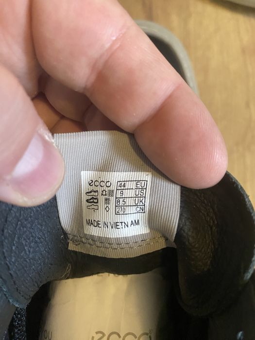 Чоловічі шкіряні кеди ECCO оригінал, европа. Розмір 44