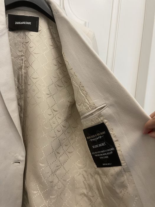 ZADIG & VOLTAIRE piękna marynarka, len i bawełna