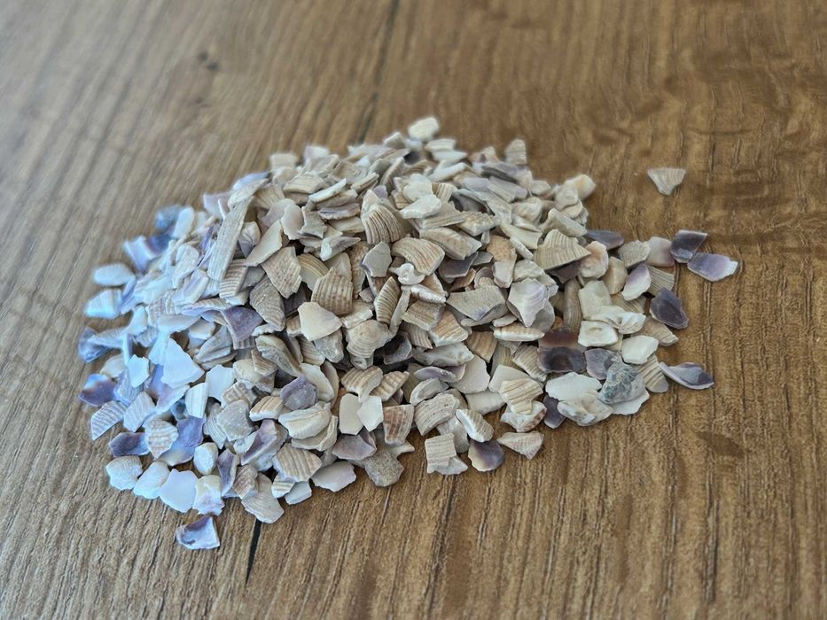 MUSZLE KRUSZONE shell grit z anyżem dla kur gołębi kaczek 3-5 mm 25kg