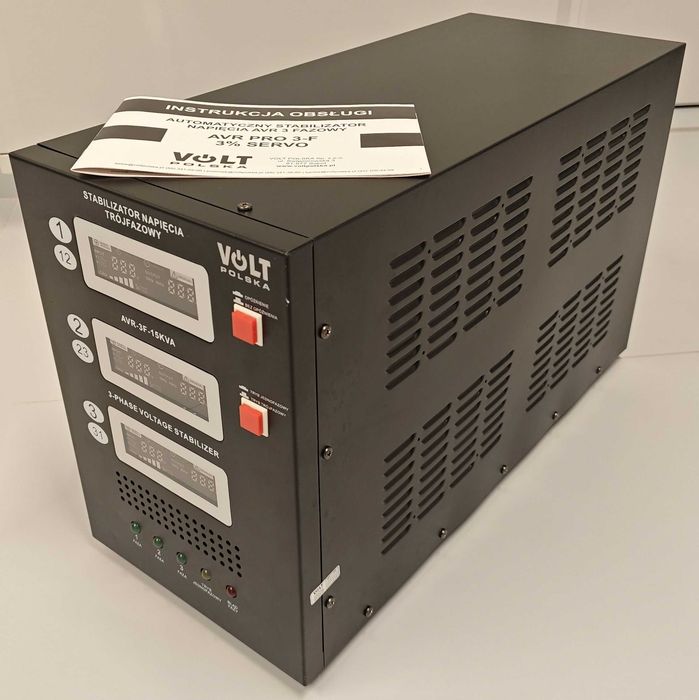 Stabilizator Napięcia 3-Fazowy AVR PRO 15kVA 15000VA 3% VOLT POLSKA Stan idealny