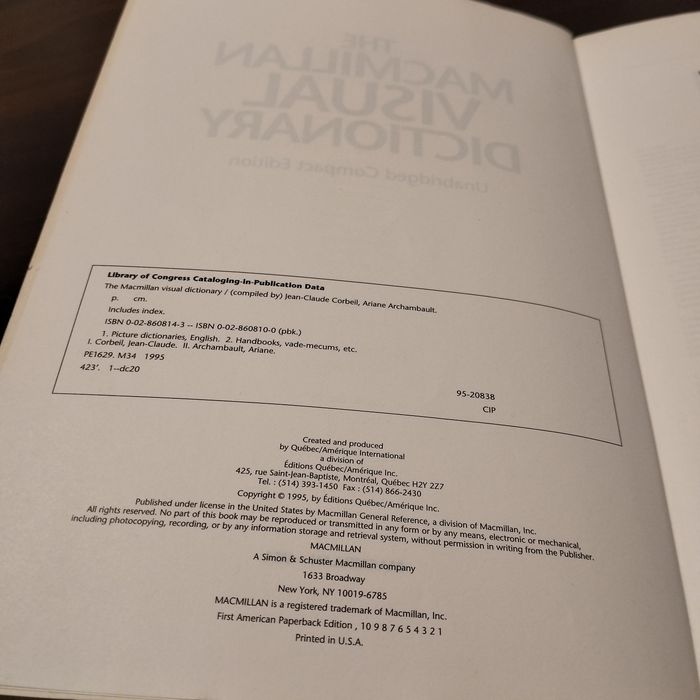 The Macmillan Visual Dictionary