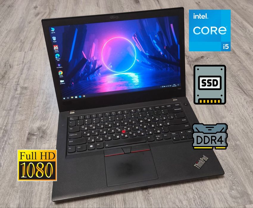 Мощний ноут 8ядер/ССД/FullHD IPS/Type-C/ноутбук для роботи навчання