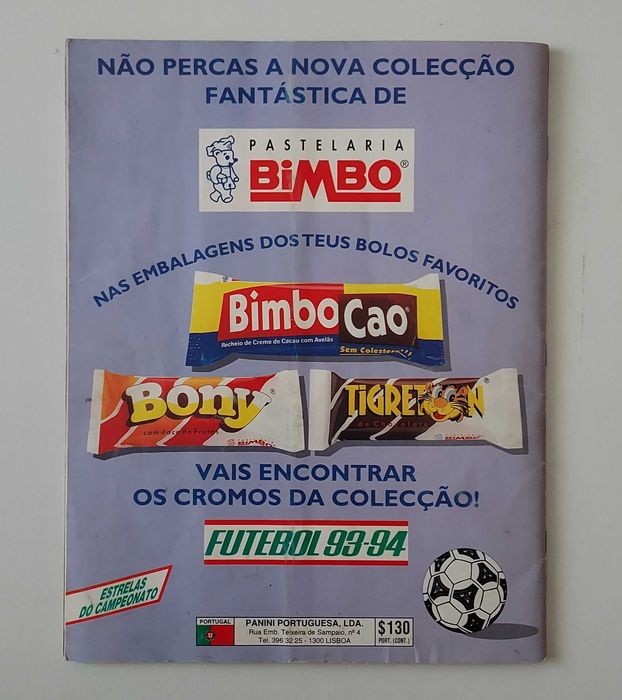 Caderneta completa futebol Panini 1993-94