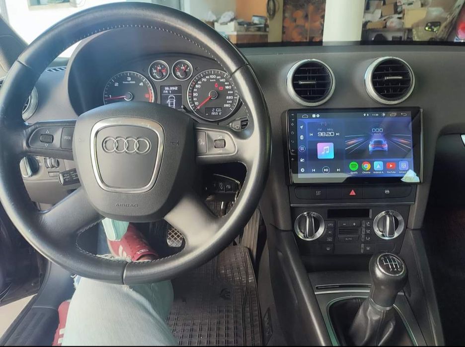 Rádio Android 14 com GPS Audi A3 8P (Artigo Novo)