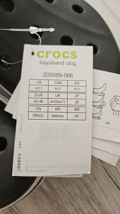 Klapki CROCS M11 45/46 czarne NOWE