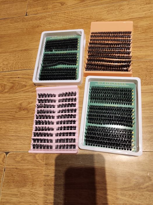 Mix rzęsy bondingowe kępki zestaw nowe