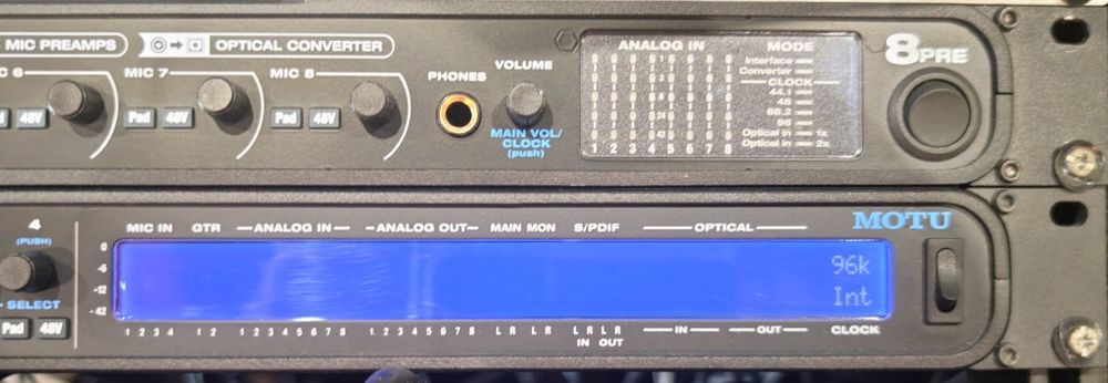 Interface audio MOTU 1248 USB + MOTU 8pre
Interfaces AVB Thunderbolt e interface de áudio USB
AVB Thunderbolt e interface de áudio USB