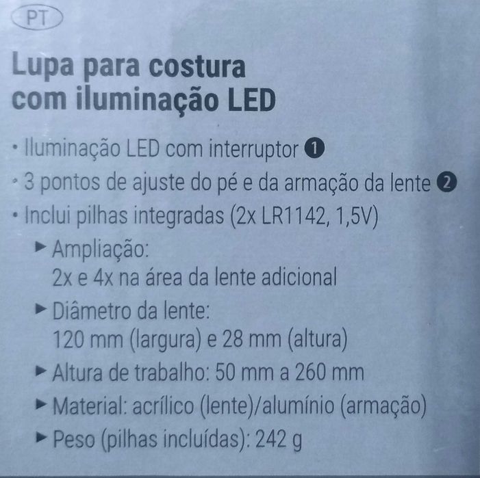 LupaLED pata trabalhos manuais