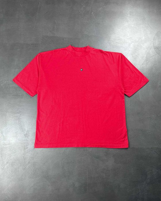 Футболка Yeezy Gap Engineered by Balenciaga Logo 3/4 Sleeve Tee Red