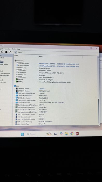 Ноутбук Lenovo ThinkPad e550